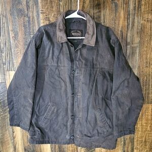 Aberdeen Vintage Oil‎ Rubbed Farmhouse Barn Work Jacket. SIZE L